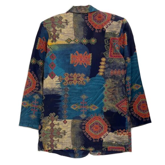 90s Aztec print blazer 1990s vintage - Picture 2 of 7